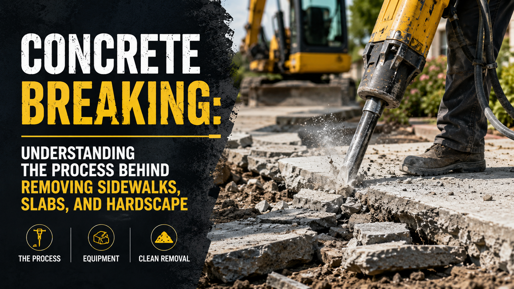Concrete Breaking: Understanding the Process Behind Removing Sidewalks, Slabs, and Hardscape